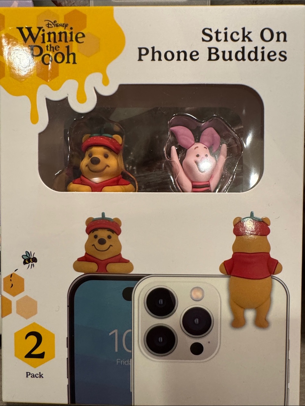 Disney Stick On Phone Buddies - Blue, Pink & Yellow (4-Pack) - Picture 2 of 3